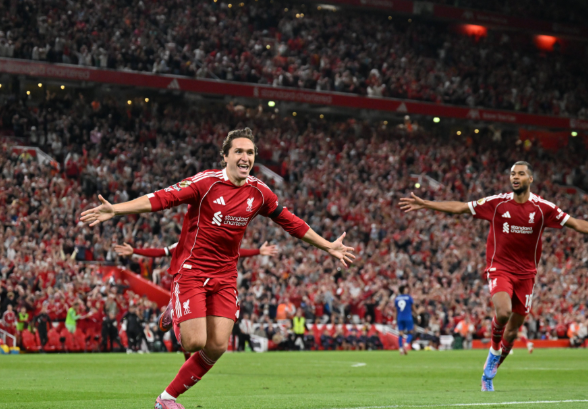 Berhasil Cetak Gol Dramatis, Chiesa Jadi Pahlawan Liverpool